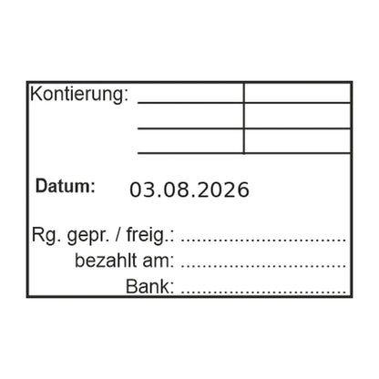 Rechnungsstatusstempel Kontierung & Zahlung – Stempelabdruck