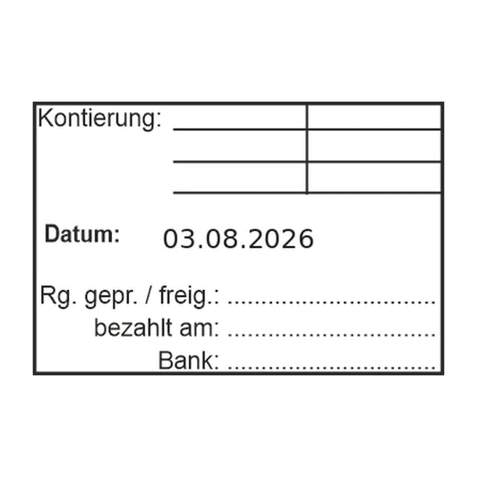 Rechnungsstatusstempel Kontierung & Zahlung – Stempelabdruck