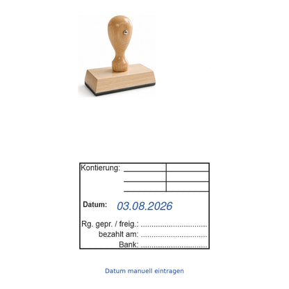 Rechnungsstatusstempel Kontierung & Zahlung – Stempelgerät mit Abdruck