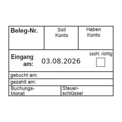 Belegbuchungsstempel Soll/Haben & Monatschlüssel – Stempelabdruck