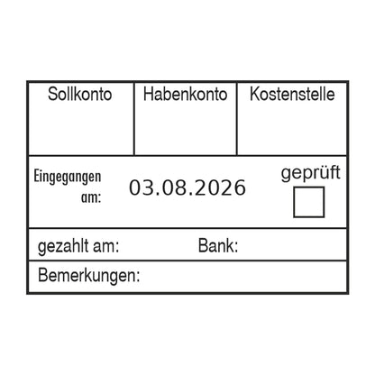 Rechnungsbuchungsstempel Soll/Haben & Zahlung – Stempelabdruck