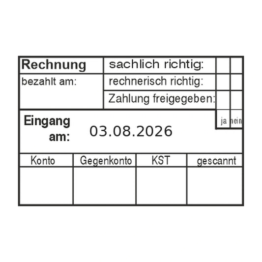 Rechnungsprüfstempel mit Zahlungsfreigabe – Stempelabdruck