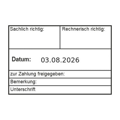 Rechnungseingangsstempel Zahlungsart & Buchungsmonat – Stempelabdruck