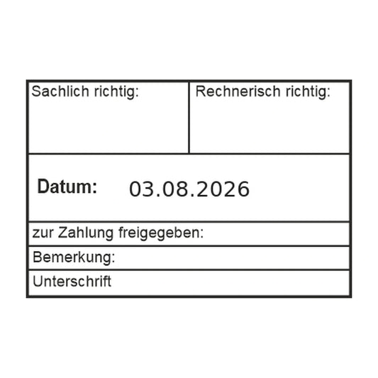 Rechnungseingangsstempel Zahlungsart & Buchungsmonat – Stempelabdruck