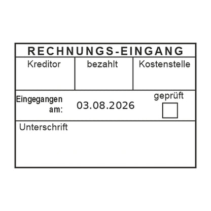 Eingangsstempel Datum & Unterschrift – Stempelabdruck