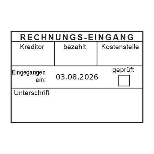 Eingangsstempel Datum & Unterschrift – Stempelabdruck