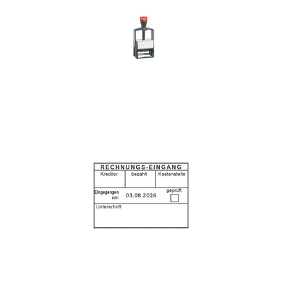 Eingangsstempel Datum & Unterschrift – Stempelgerät mit Abdruck