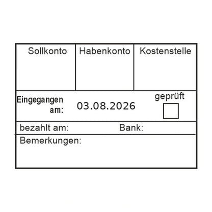 Rechnungsfreigabestempel mit Zahlungsart – Stempelabdruck