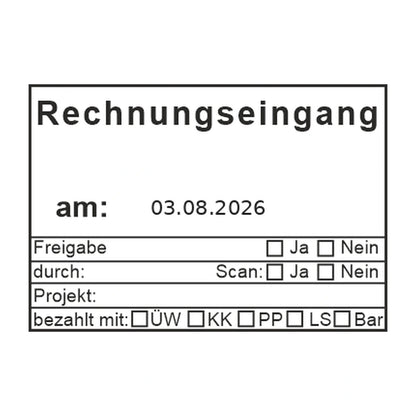 Rechnungseingangsstempel Scan & Zahlungsart – Stempelabdruck