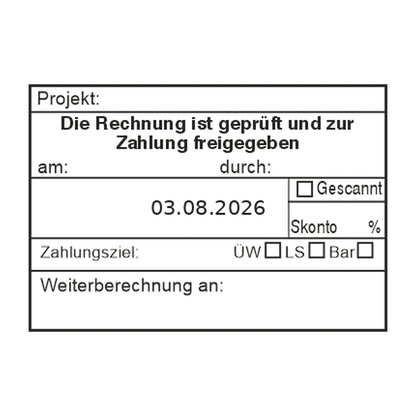 Rechnungsfreigabestempel Zahlungsziel & Zahlungsart – Stempelabdruck