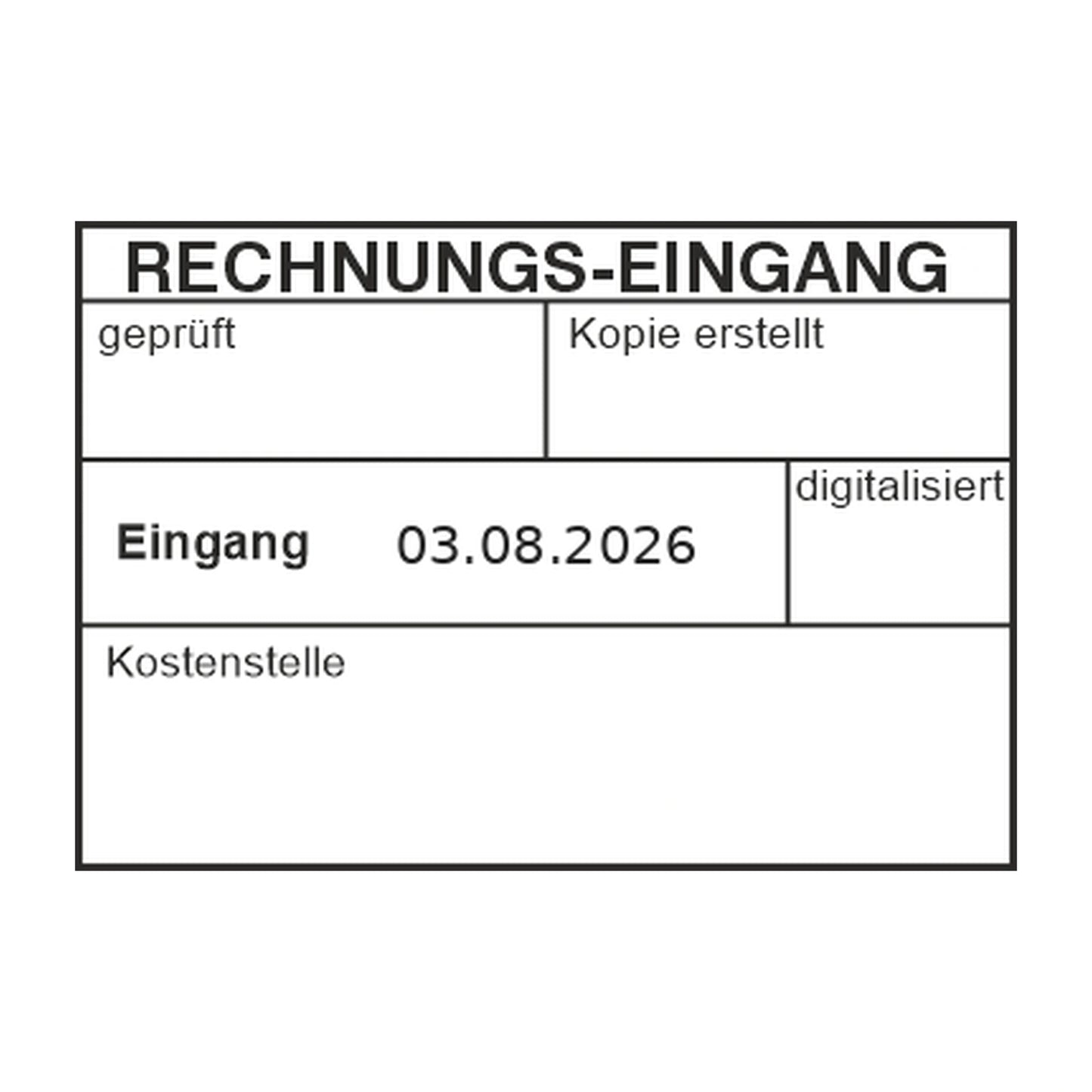 Digitalisiert-Stempel Rechnungseingang – Stempelabdruck