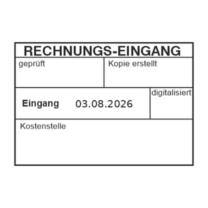Digitalisiert-Stempel Rechnungseingang – Stempelabdruck