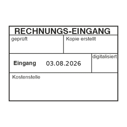 Digitalisiert-Stempel Rechnungseingang – Stempelabdruck