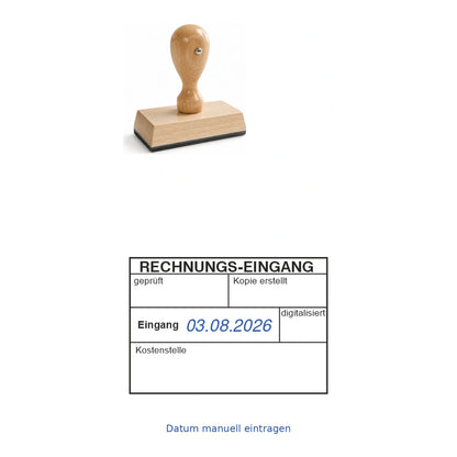 Digitalisiert-Stempel Rechnungseingang – Stempelgerät mit Abdruck
