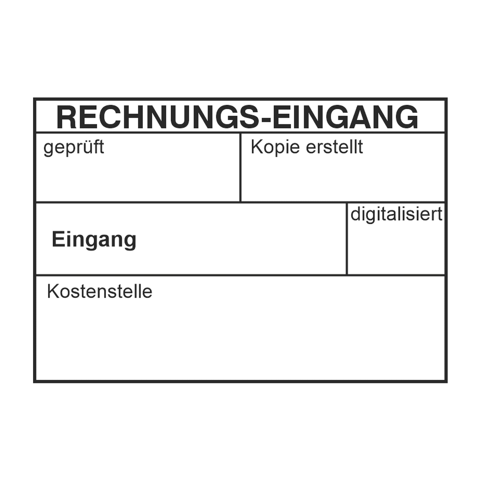 Rechnungseingangsstempel Kopie & Digitalisierung – Stempelabdruck