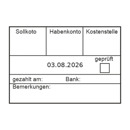 Buchungsstempel Soll/Haben & Kostenstelle – Stempelabdruck