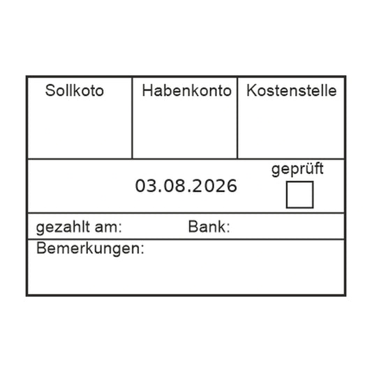 Buchungsstempel Soll/Haben & Kostenstelle – Stempelabdruck