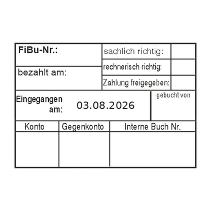 Rechnungsprüfstempel FIBU & interne Buchung – Stempelabdruck
