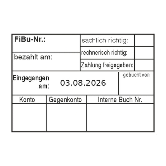 Rechnungsprüfstempel FIBU & interne Buchung – Stempelabdruck