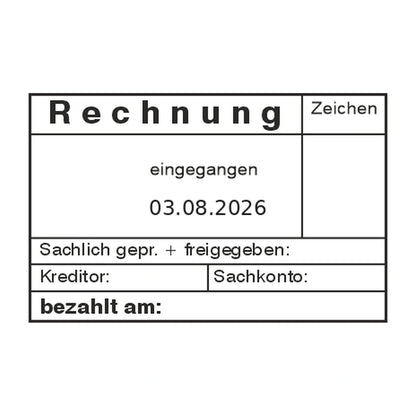Rechnungsprüfstempel Kreditor & Sachkonto – Stempelabdruck