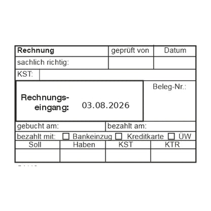 Rechnungsprüfstempel Kostenstelle & Belegnummer – Stempelabdruck