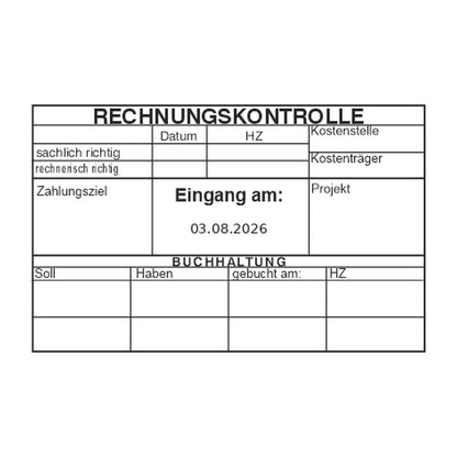 Rechnungskontrollstempel Buchhaltung Soll/Haben – Stempelabdruck