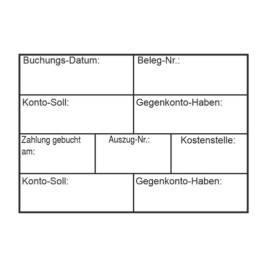 Bankbuchungsstempel Soll/Haben & Auszug – Stempelabdruck