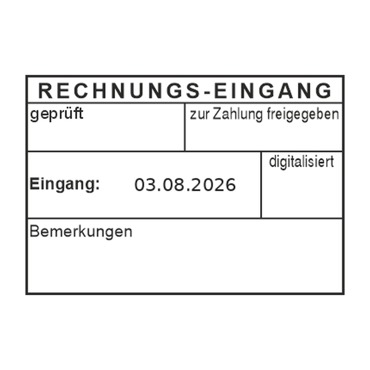 Digitalisiert-Stempel Rechnungseingang – Stempelabdruck