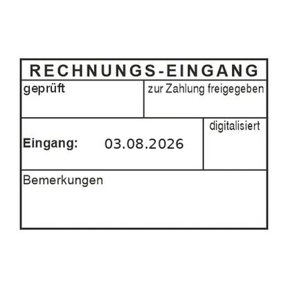 Digitalisiert-Stempel Rechnungseingang – Stempelabdruck