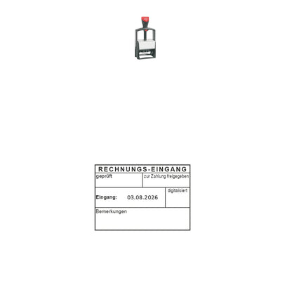 Digitalisiert-Stempel Rechnungseingang – Stempelgerät mit Abdruck