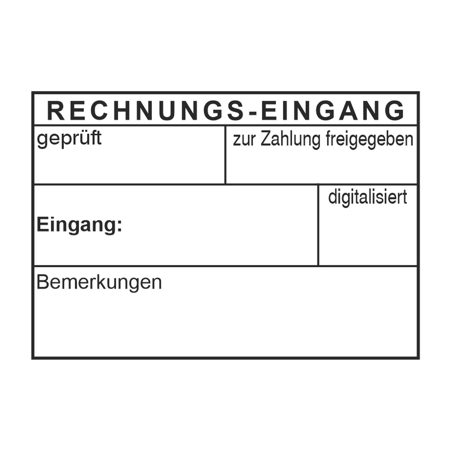 Rechnungseingangsstempel Buchhaltung – Stempelabdruck