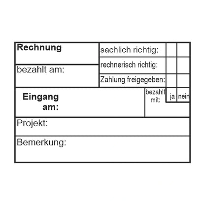 Projektrechnungsprüfstempel Zahlung & Freigabe – Stempelabdruck