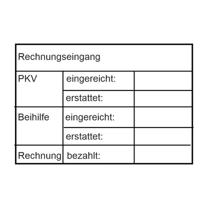 PKV- und Beihilfe-Einreichungsstempel – Stempelabdruck