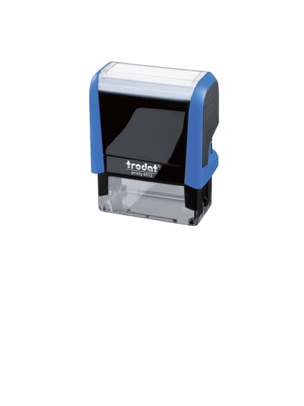 Trodat 4912 – individueller Stempel 47 × 18 mm – Gehäusefarbe Himmelblau