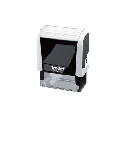 Trodat 4912 – individueller Stempel 47 × 18 mm – Gehäusefarbe Arktisweiß
