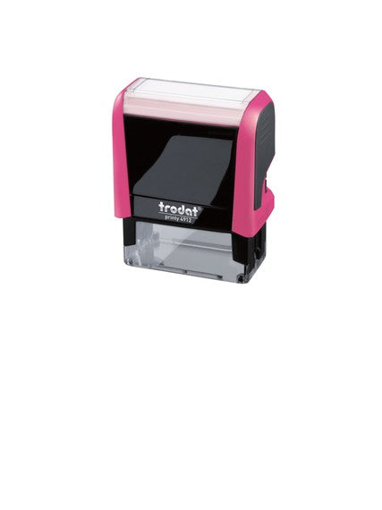 Trodat 4912 – individueller Stempel 47 × 18 mm – Gehäusefarbe Pastell Rosa