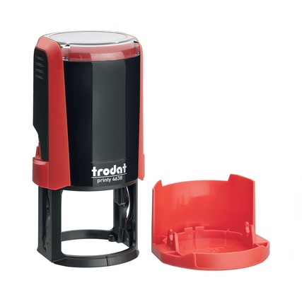 Trodat 4638 – individueller Stempel Ø 38 mm – Gehäusefarbe Feuerrot