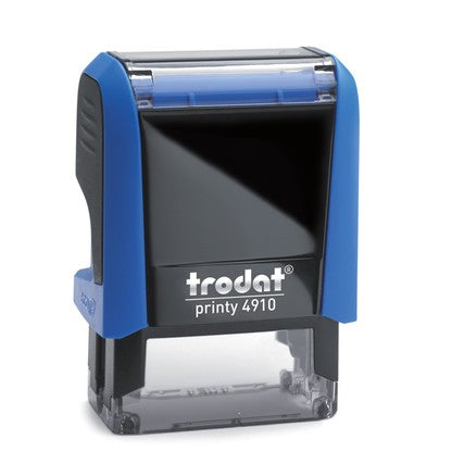 Trodat 4910 – individueller Stempel 26 × 9 mm – Gehäusefarbe Himmelblau