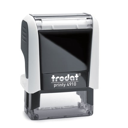 Trodat 4910 – individueller Stempel 26 × 9 mm – Gehäusefarbe Arktisweiß