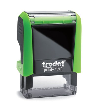 Trodat 4910 – individueller Stempel 26 × 9 mm – Gehäusefarbe Apfelgrün