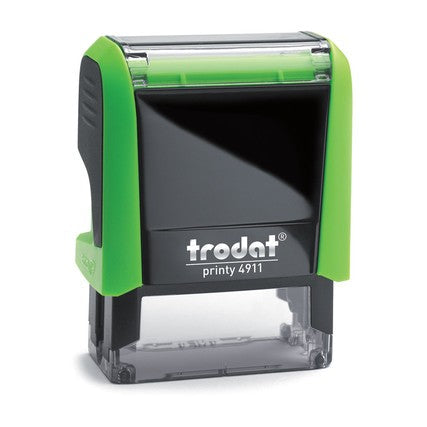 Trodat 4911 – individueller Stempel 38 × 14 mm – Gehäusefarbe Apfelgrün