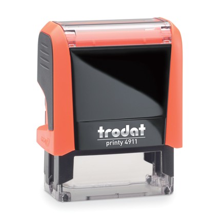 Trodat 4911 – individueller Stempel 38 × 14 mm – Gehäusefarbe Pastell Orange