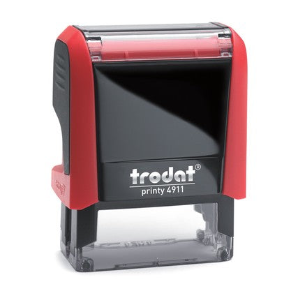 Trodat 4911 – individueller Stempel 38 × 14 mm – Gehäusefarbe Feuerrot
