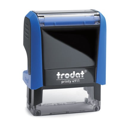 Trodat 4911 – individueller Stempel 38 × 14 mm – Gehäusefarbe Himmelblau