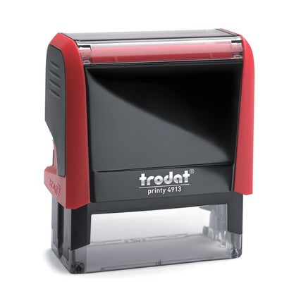 Trodat 4913 – individueller Stempel 58 × 22 mm – Gehäusefarbe Feuerrot