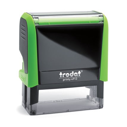 Trodat 4913 – individueller Stempel 58 × 22 mm – Gehäusefarbe Apfelgrün