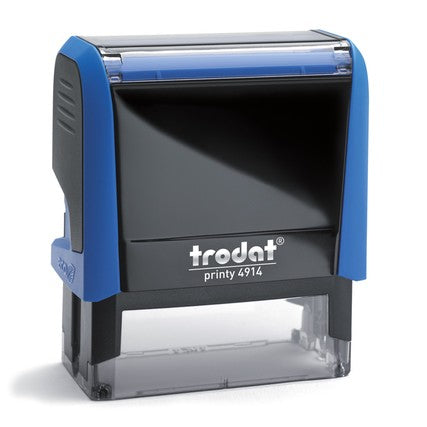 Trodat 4914 – individueller Stempel 64 × 26 mm – Gehäusefarbe Himmelblau