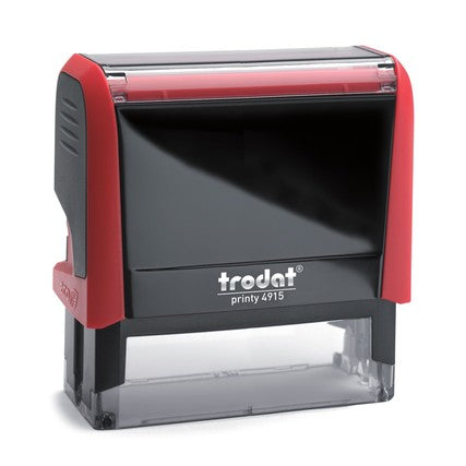 Trodat 4915 – individueller Stempel 70 × 25 mm – Gehäusefarbe Feuerrot