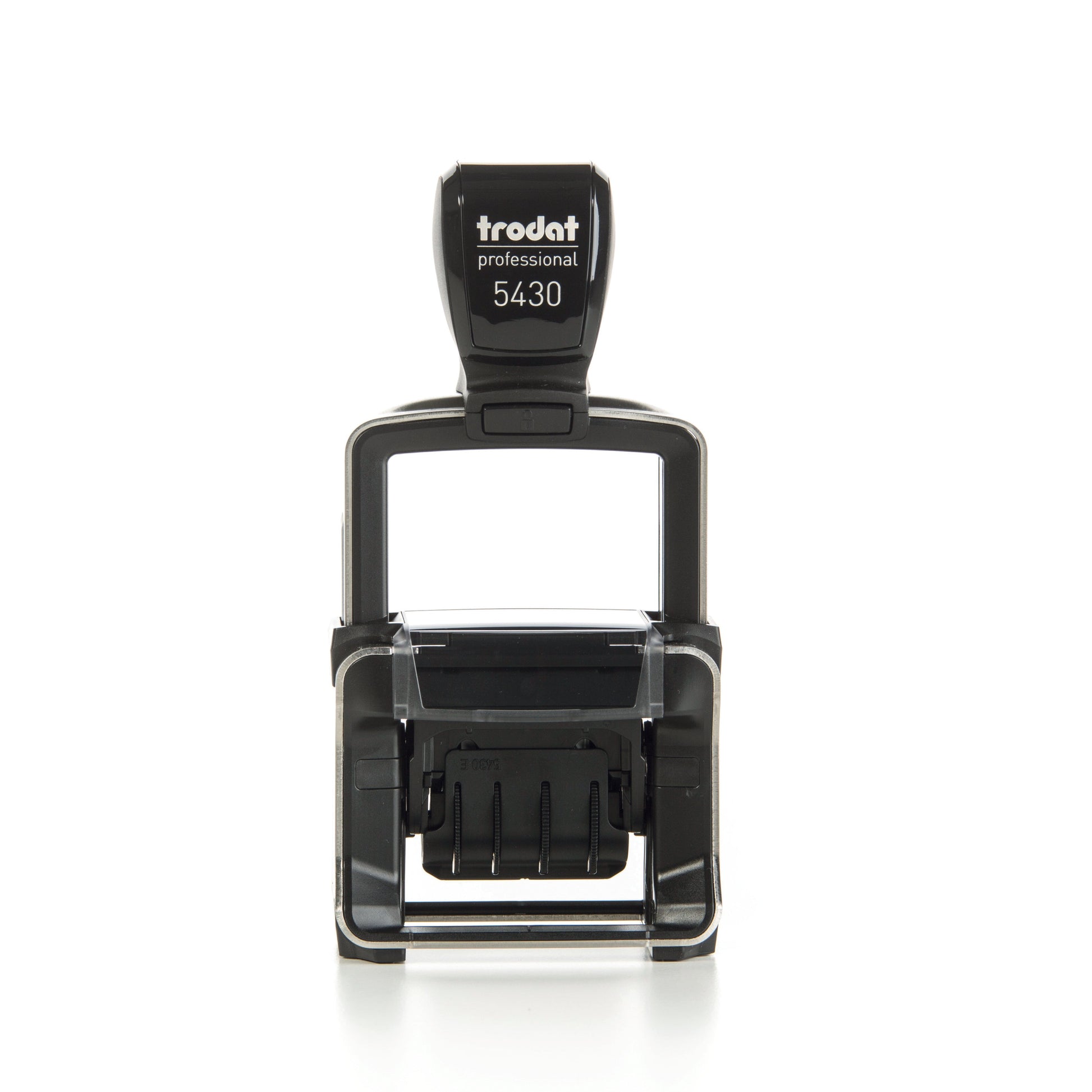 Trodat Professional 5430/L – Datumstempel mit Lagertext, Lagertext 8 austauschbare Lagertexte