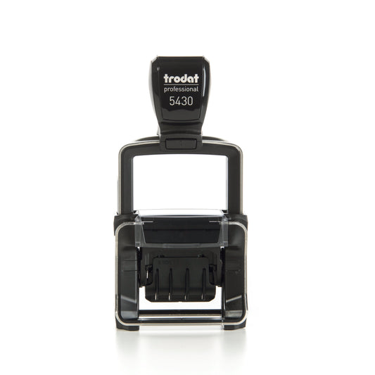 Trodat Professional 5430/L – Datumstempel mit Lagertext, Lagertext 8 austauschbare Lagertexte